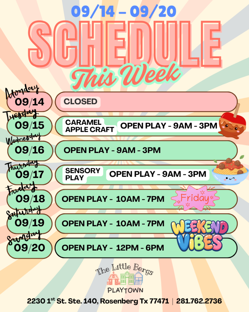 Second Week of September 2026 Activities